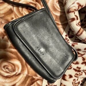 Coach Black Leather Shoulder Bag